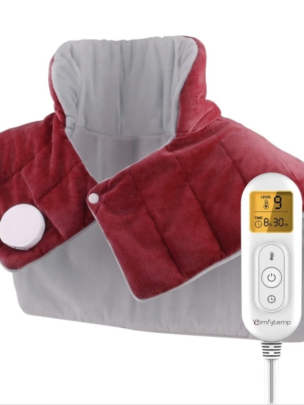 Weighted Heated Neck & Shoulder Wrap - Red